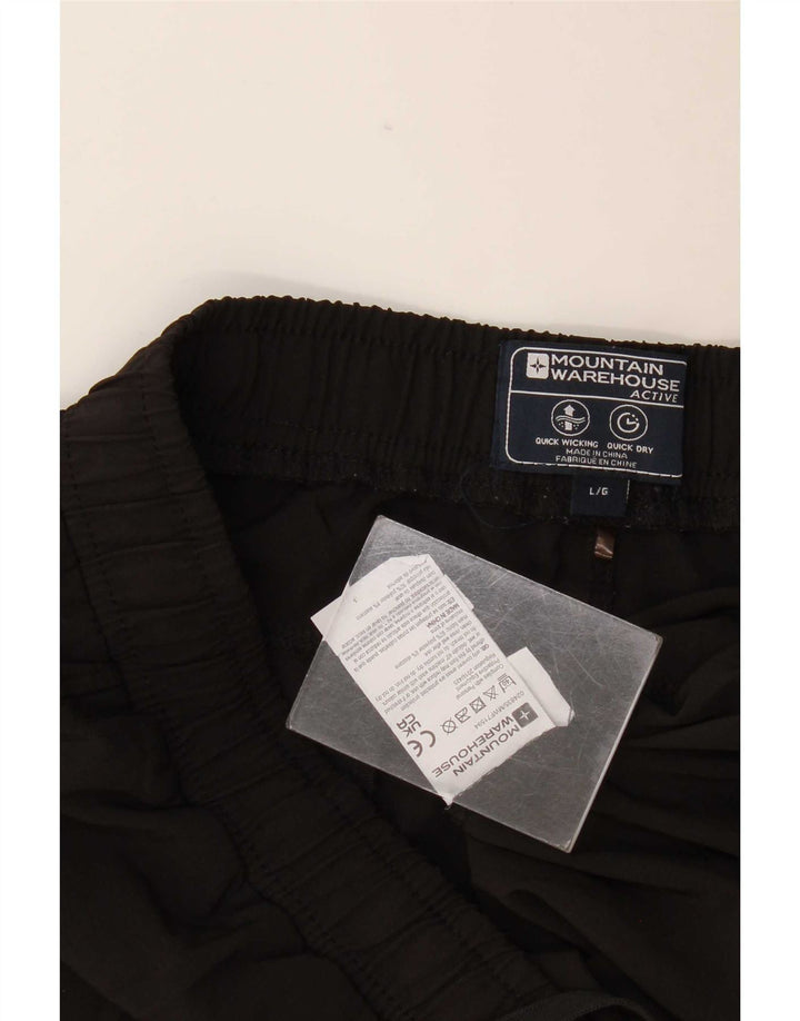 Mountain Warehouse Womens Sport Shorts UK 14 Large Black Polyester