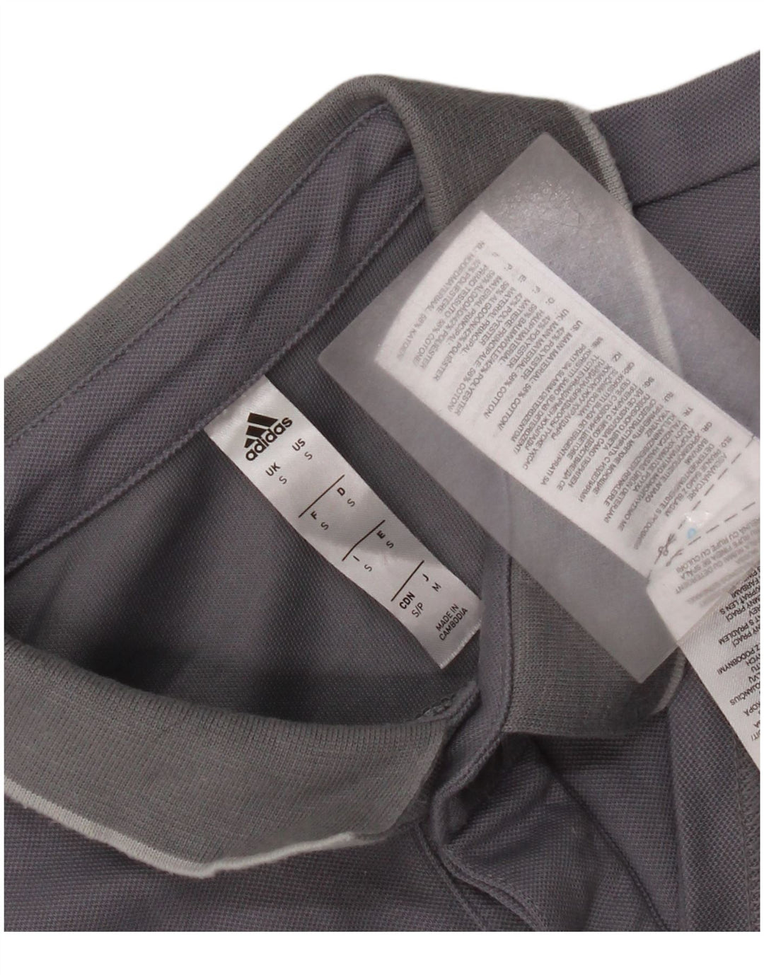 Adidas Mens Climalite Polo Shirt Small Grey Colourblock Cotton