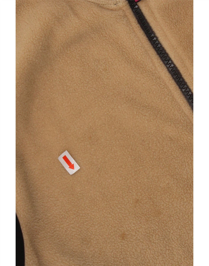 THINK PINK Mens Fleece Gilet UK 38 Medium Beige Colourblock Polyester