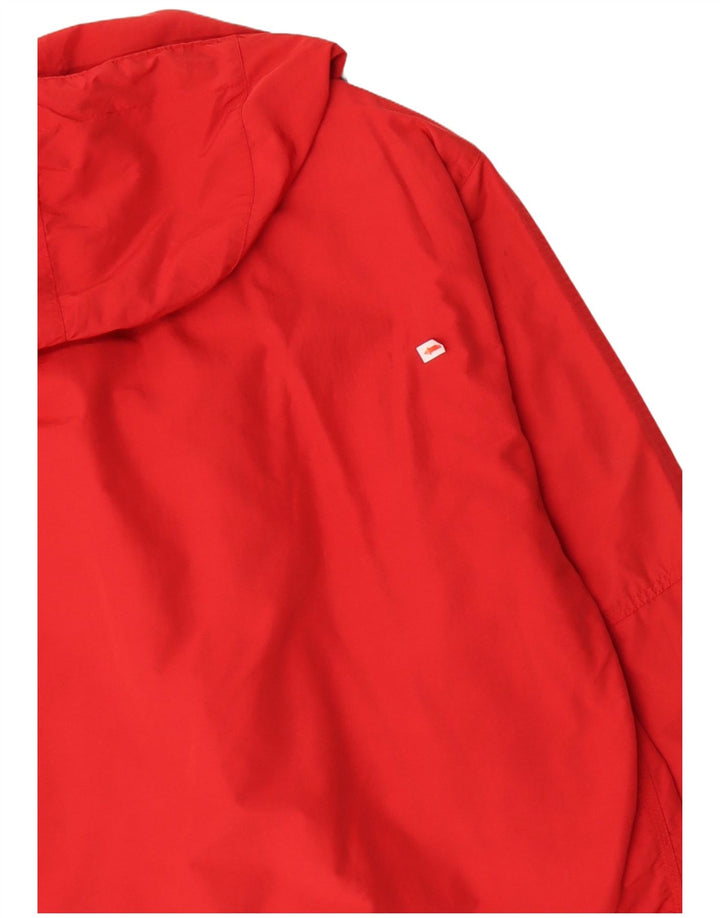 JET SET Mens Hooded Windbreaker Jacket UK 42 XL Red Colourblock