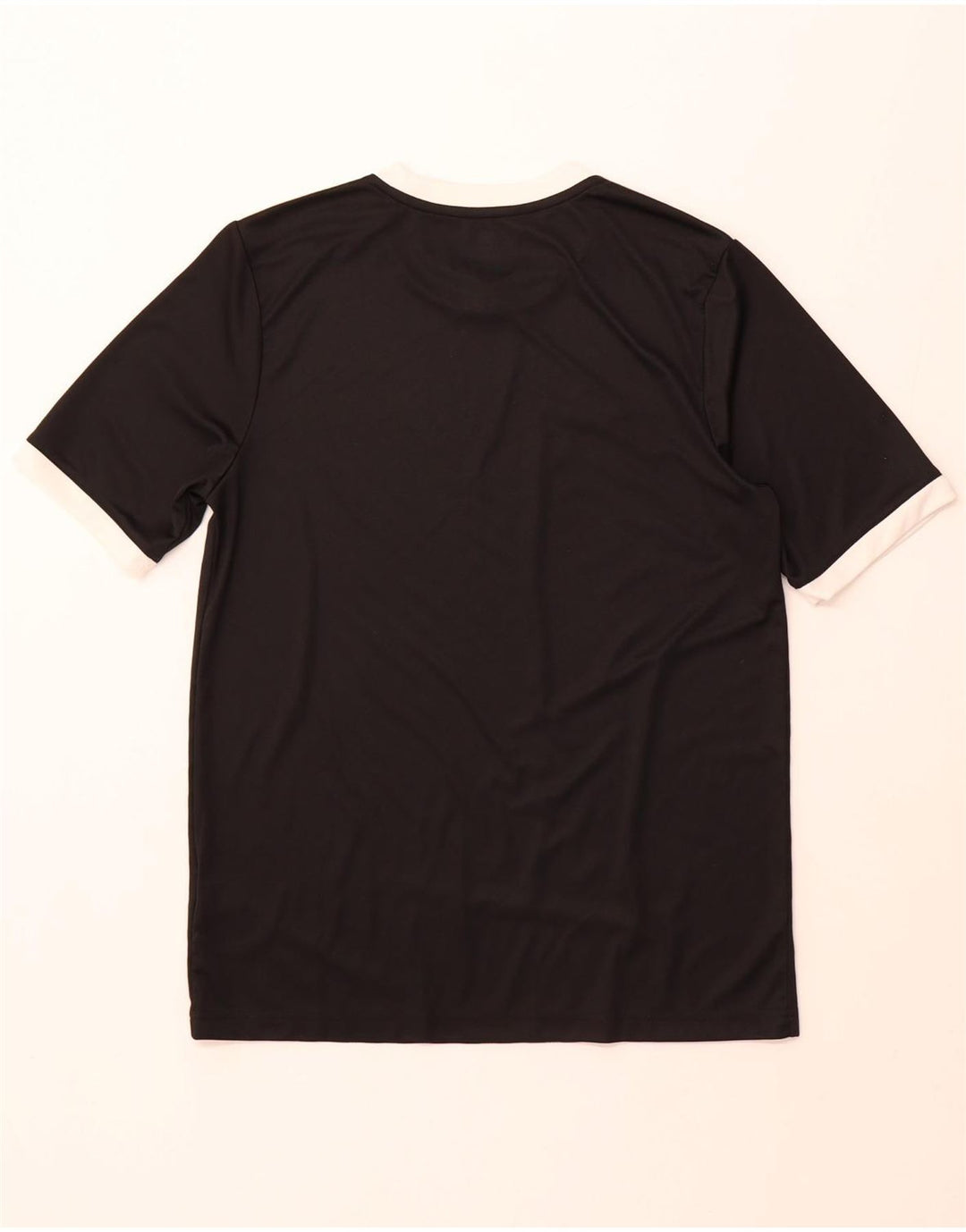 ADIDAS Boys Climalite T-Shirt Top 15-16 Years XL Black Striped Polyester