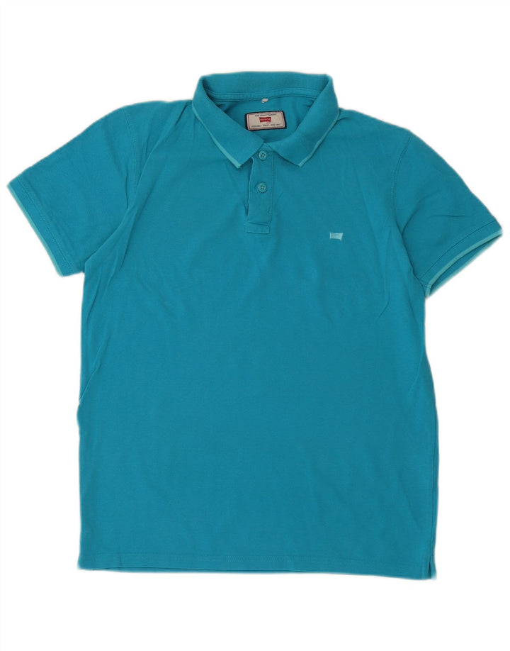 Carrera Mens Regular Polo Shirt Medium Blue Cotton