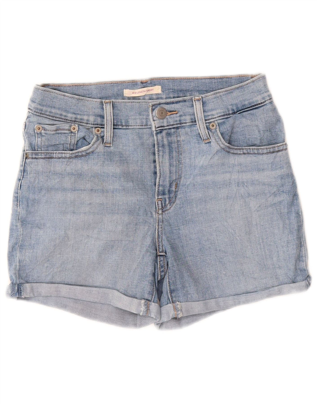 LEVI'S Womens Mid Rise Denim Shorts W26 Small Blue