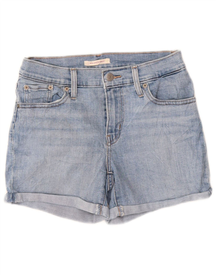 LEVI'S Womens Mid Rise Denim Shorts W26 Small Blue
