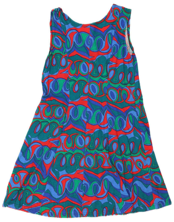 Vintage Womens Abstract Pattern A-Line Dress UK 12 Medium Multicoloured