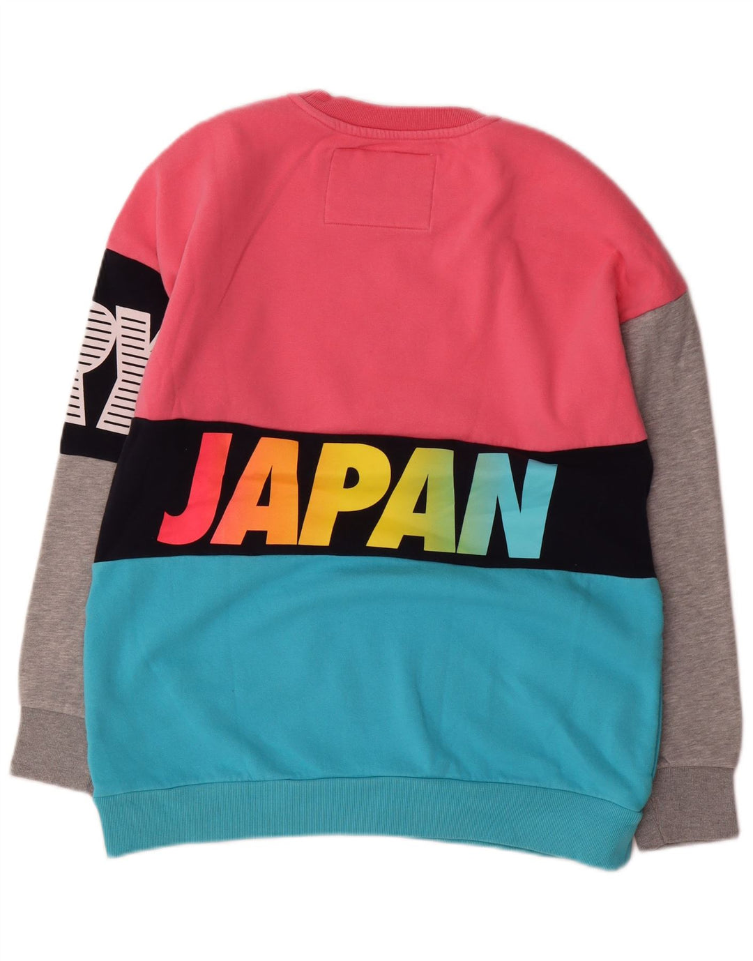 SUPERDRY Womens Oversized Sweatshirt Jumper UK 10 Small  Multicoloured