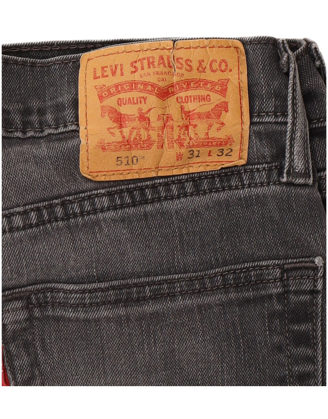 LEVI'S Mens 510 Skinny Jeans W31 L32 Grey Cotton