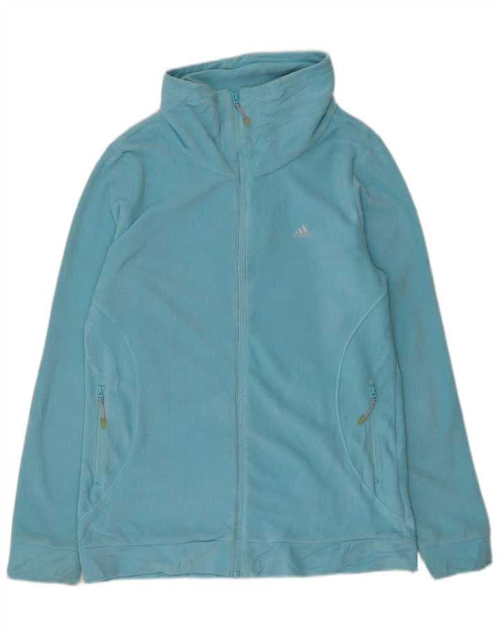 Adidas Womens Fleece Jacket UK 18 XL Blue Polyester
