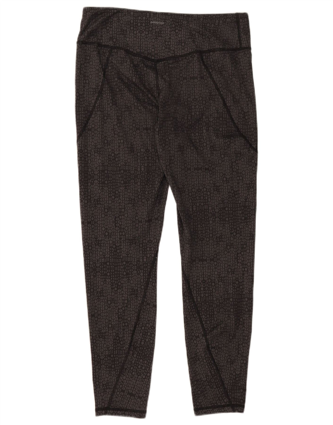 Patagonia Womens Leggings UK 14 Large Grey Geometric Polyester