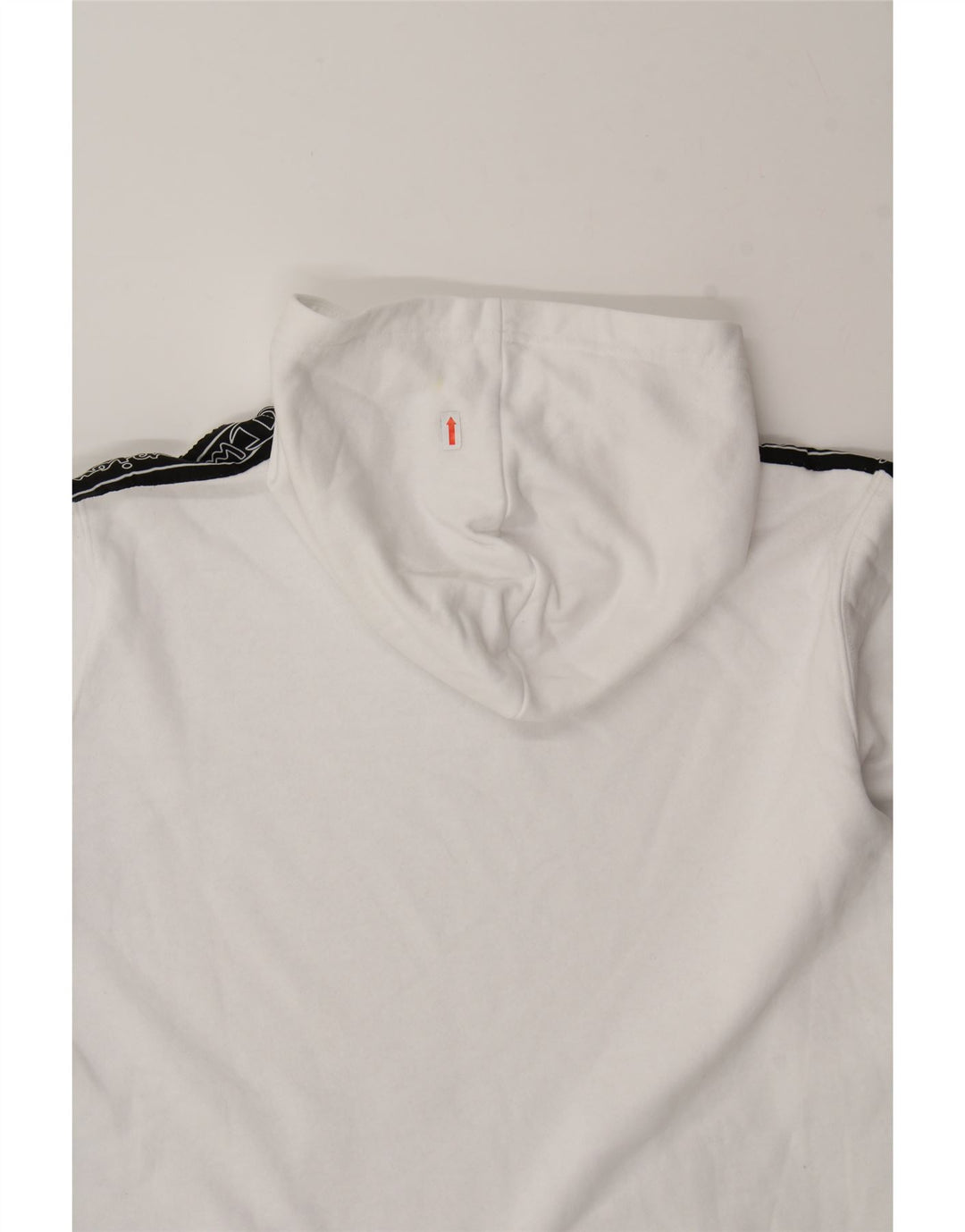CHAMPION Mens Graphic Hoodie Jumper Medium White Colourblock Vintage Champion and Second-Hand Champion from Messina Hembry 