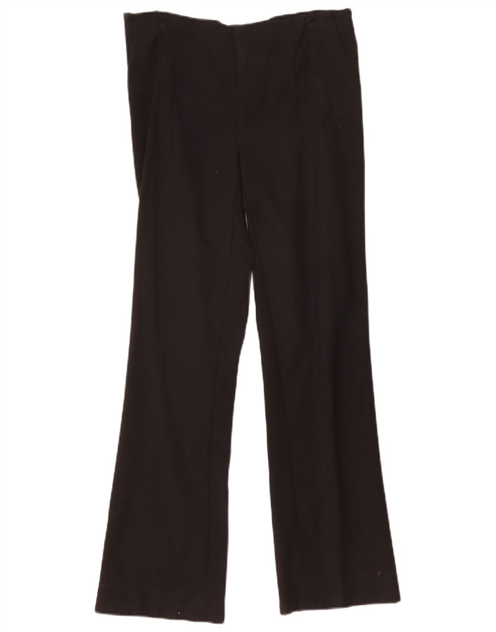 Zara Womens Bootcut Casual Trousers Medium W30 L30 Black Cotton