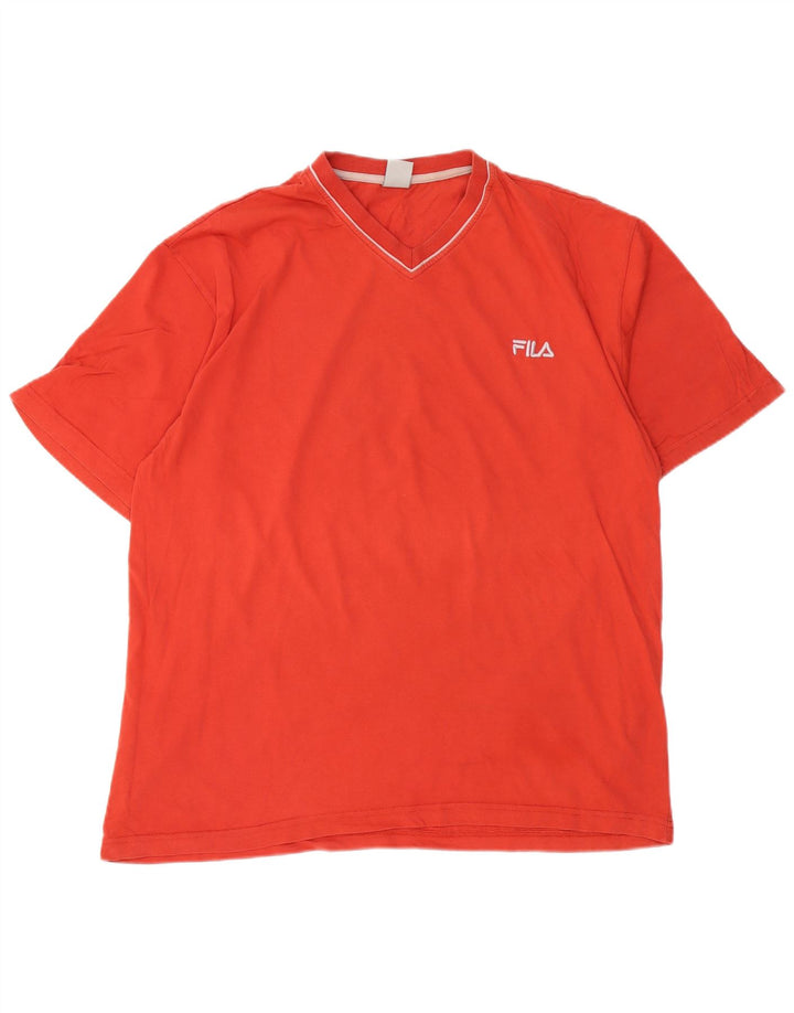 Fila Mens T-Shirt Top XL Orange