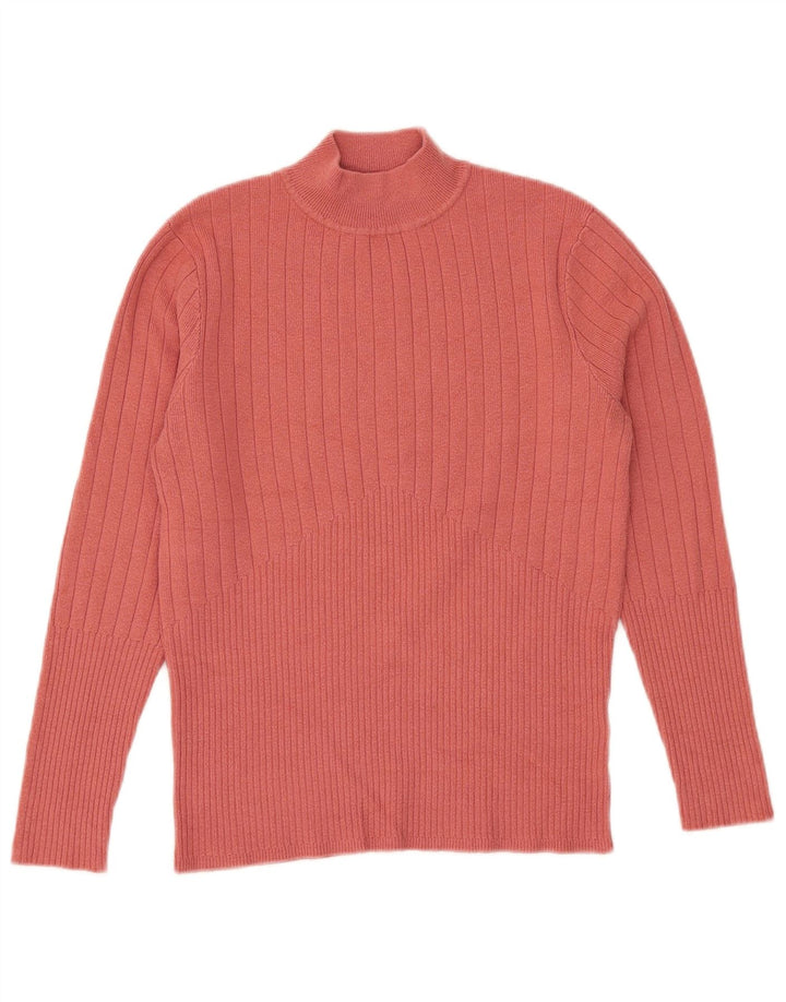 Marks & Spencer Womens Turtle Neck Jumper Sweater UK 12 Medium Pink