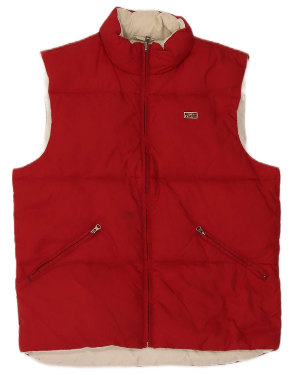 Napapijri Boys Graphic Reversible Padded Gilet 15-16 Years Red