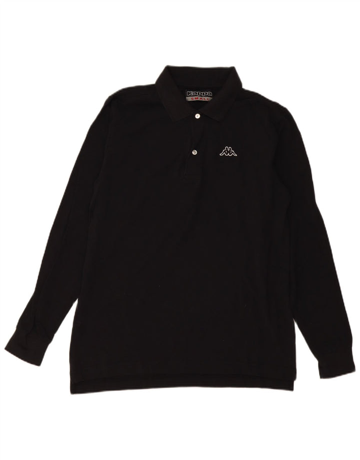 Kappa Mens Long Sleeve Polo Shirt Small Black Cotton