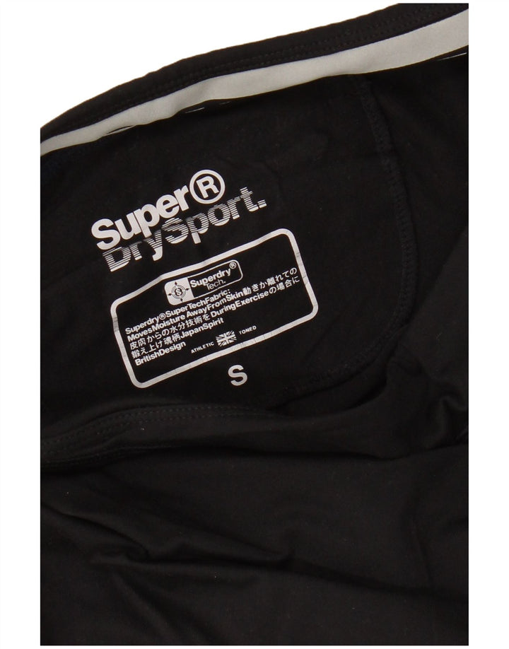 SUPERDRY Womens Graphic Leggings UK 10 Small  Black
