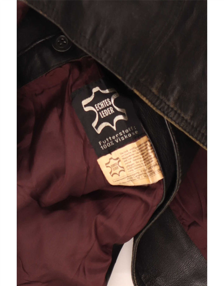 Vintage Mens Leather Jacket UK 36 Small Black