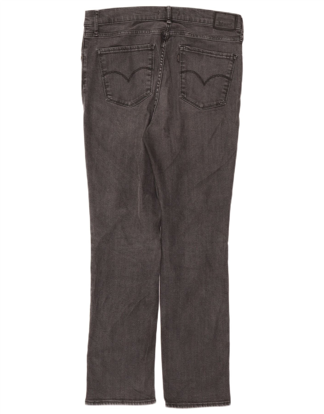 Levi's Womens 724 High Rise Straight Jeans W32 L30 Grey Lyocell