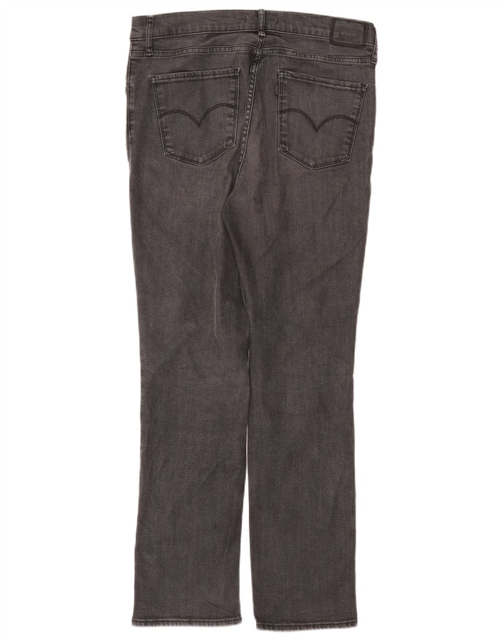 Levi's Womens 724 High Rise Straight Jeans W32 L30 Grey Lyocell