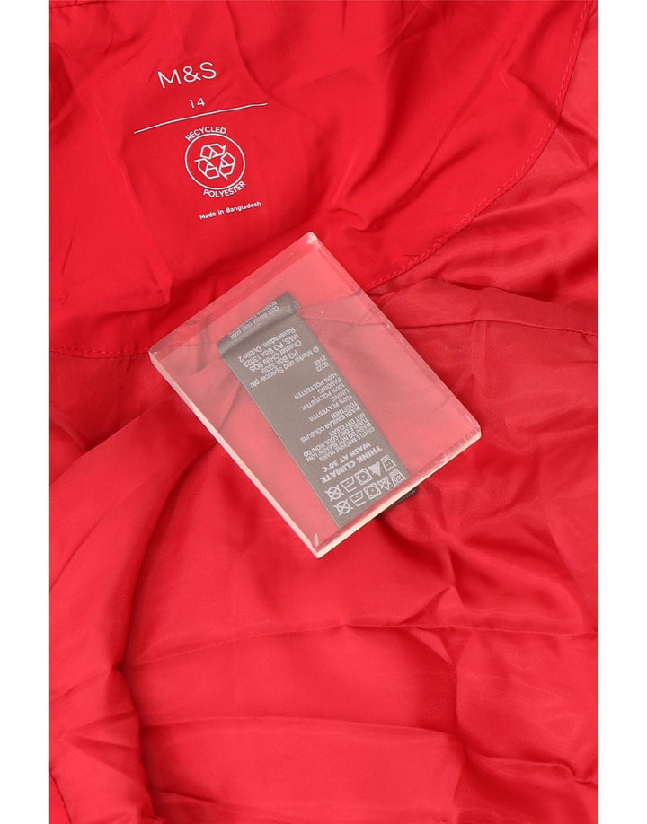Marks & Spencer Womens Padded Coat UK 14 Large  Red Polyester