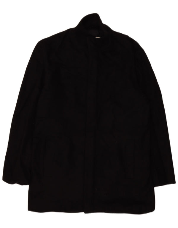 CALVIN KLEIN Mens Overcoat UK 40 Large Black