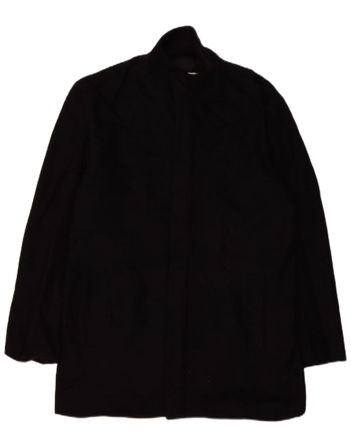 CALVIN KLEIN Mens Overcoat UK 40 Large Black