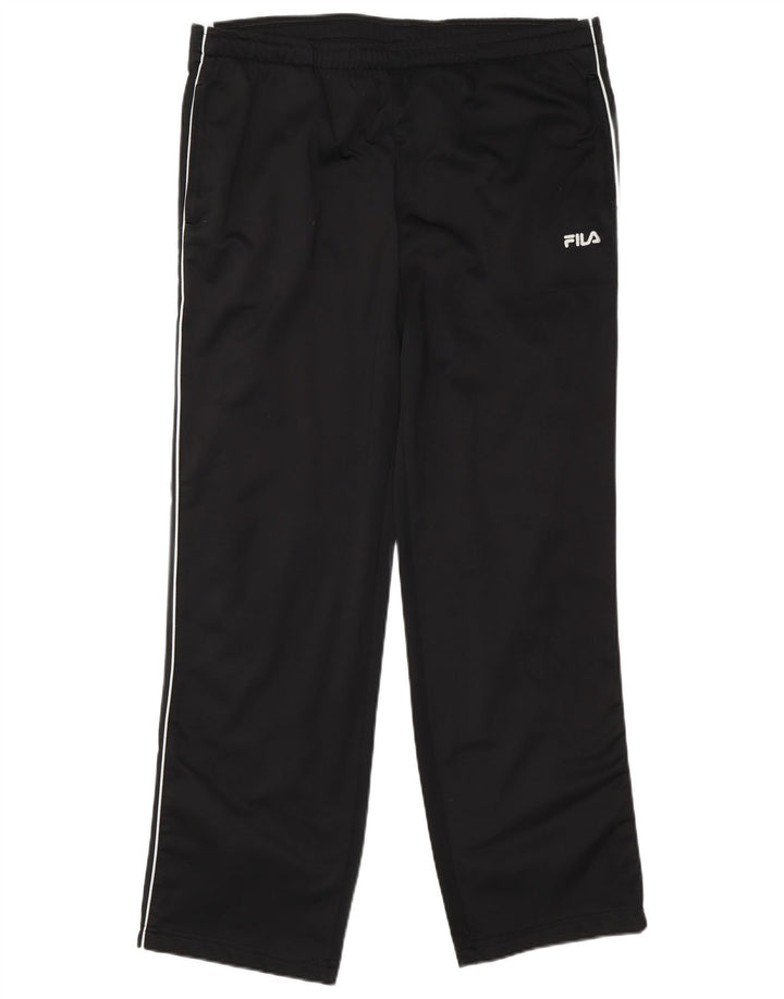 Fila Mens Tracksuit Trousers Large Black Colourblock Polyester