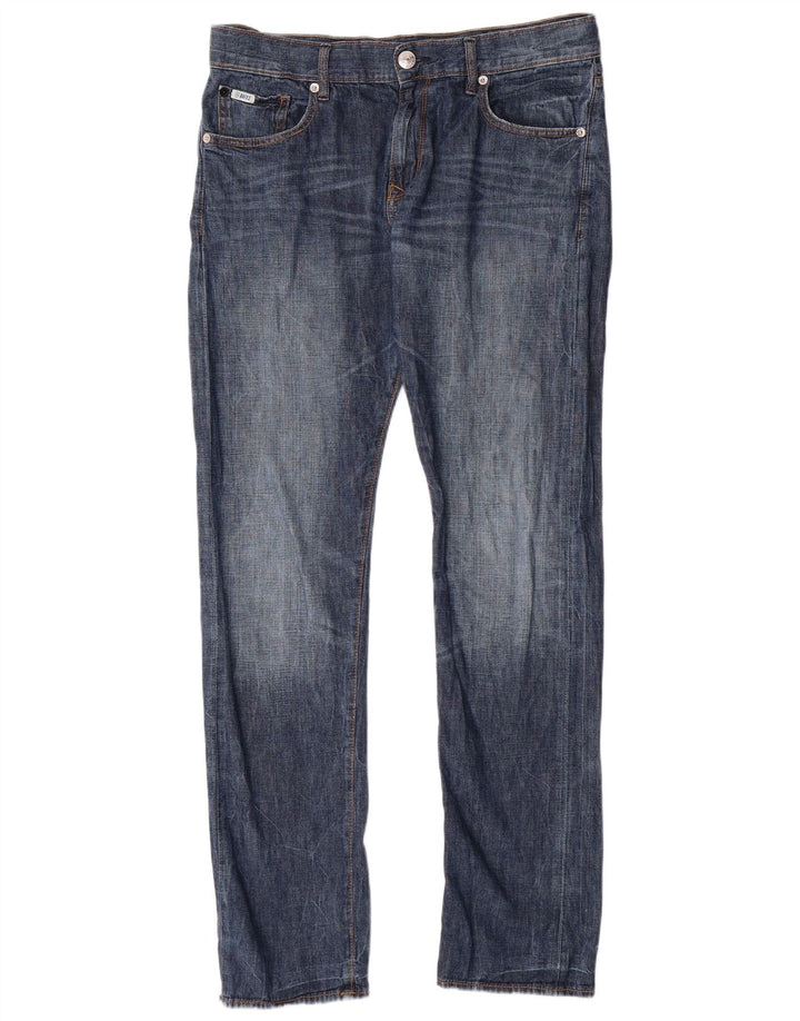 RIFLE Mens Straight Jeans W32 L33 Blue Cotton