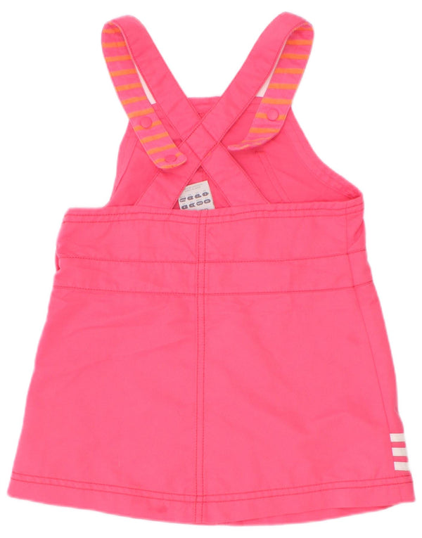 Adidas Girls Graphic Dungaree Dress 2-3 Years Pink Polyester
