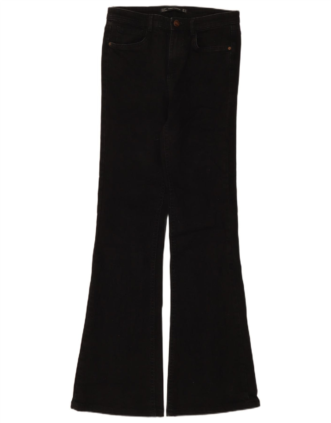 Zara Womens Flared Jeans EU 36 XS W26 L32 Black