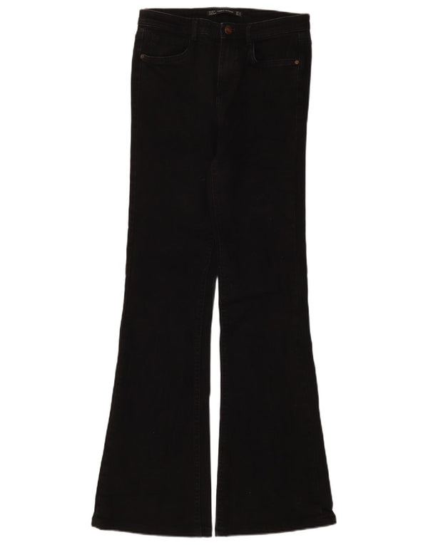 Zara Womens Flared Jeans EU 36 XS W26 L32 Black