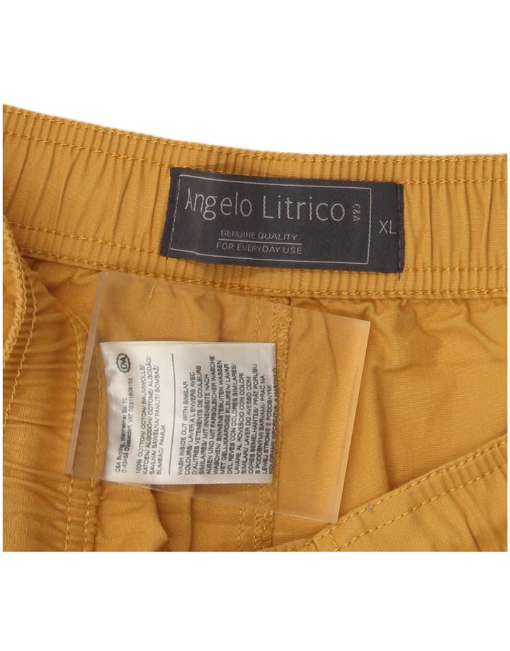 Angelo Litrico Mens Shorts XL W40 Yellow Cotton
