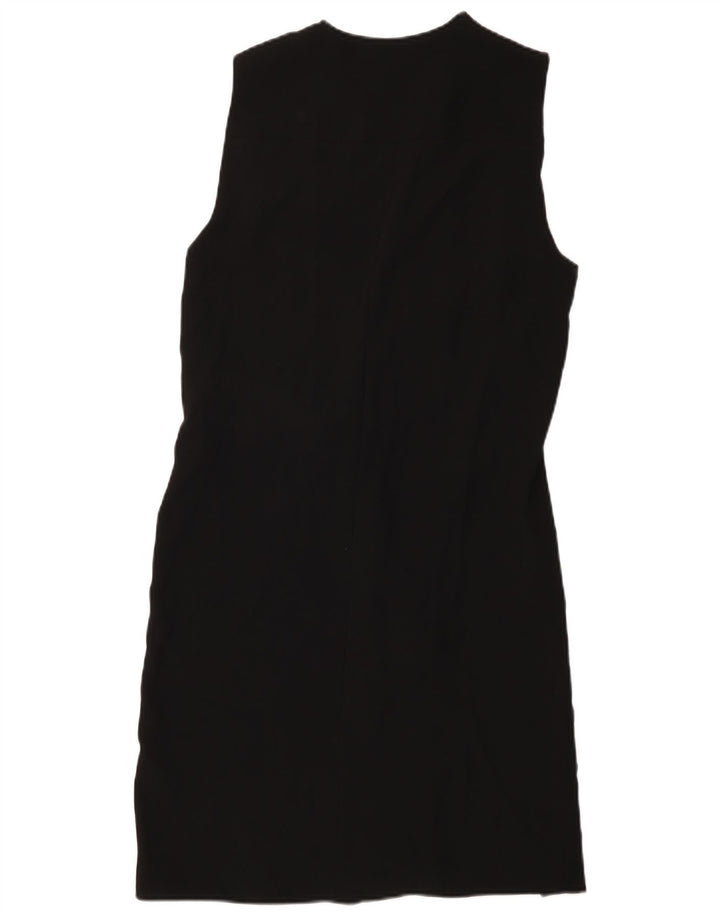 Zara Womens Sleeveless Wrap Dress UK 14 Medium Black
