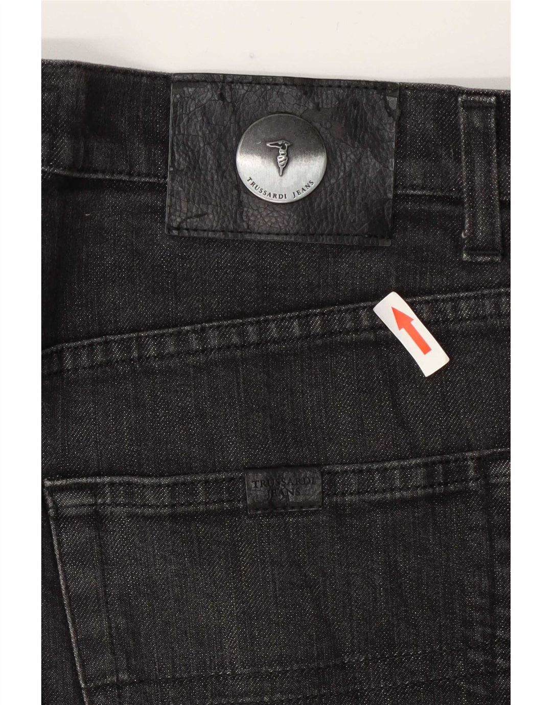 Trussardi Mens Straight Jeans W34 L33 Grey Cotton