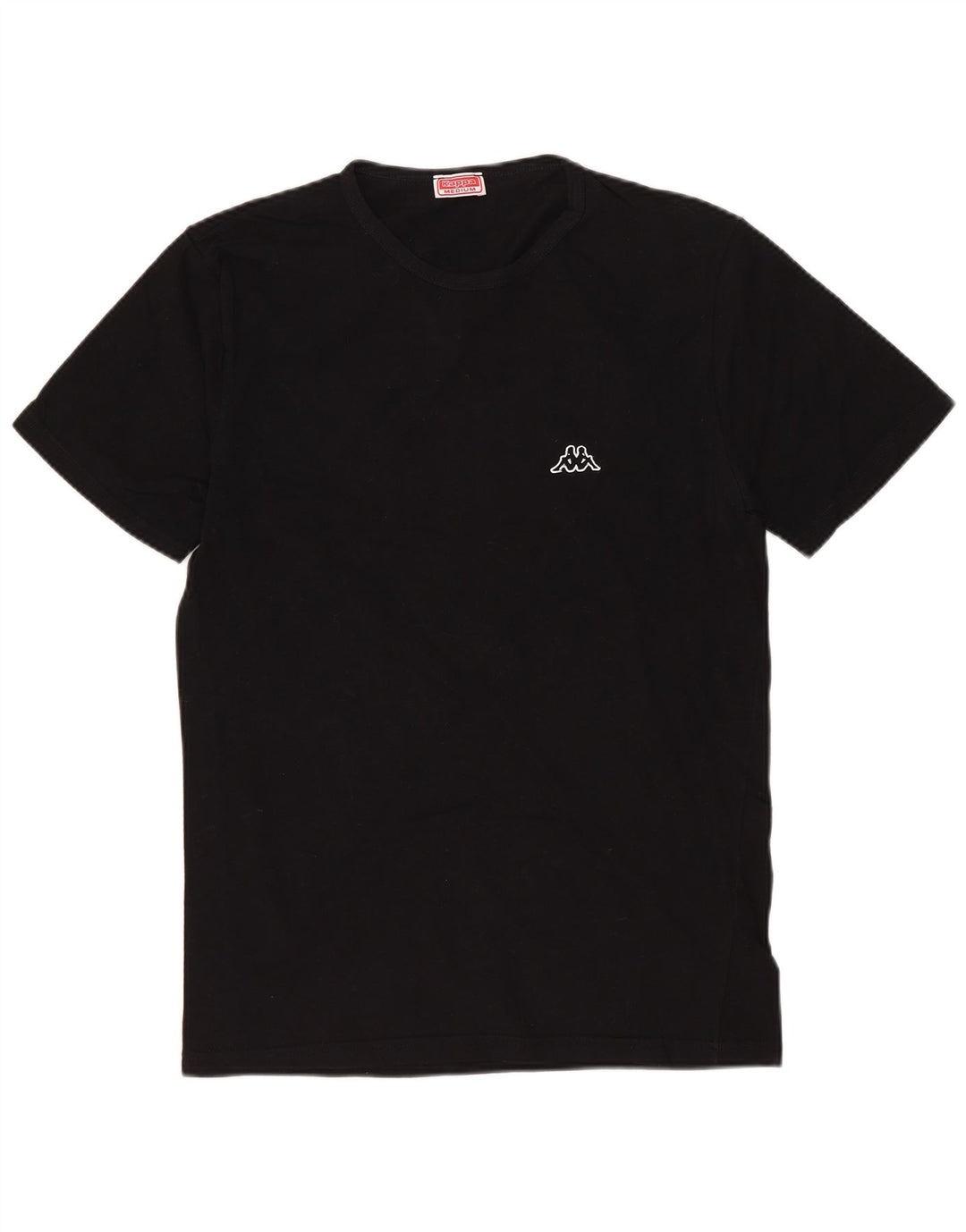 Kappa Mens T-Shirt Top Medium Black Cotton