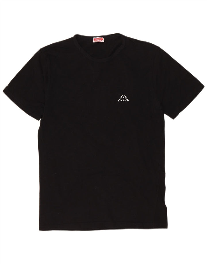 Kappa Mens T-Shirt Top Medium Black Cotton