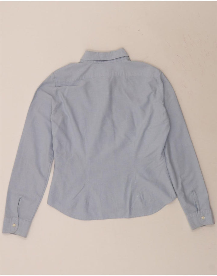 BENETTON Womens Shirt UK 16 Large Blue Cotton Vintage Benetton and Second-Hand Benetton from Messina Hembry 