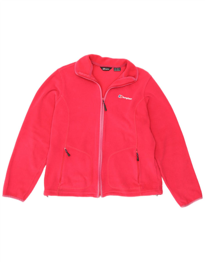 Berghaus Womens Fleece Jacket UK 12 Medium  Pink Polyester