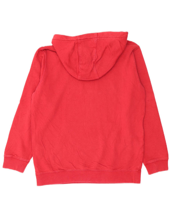 Vans Womens Graphic Hoodie Jumper UK 16 Large Red Cotton