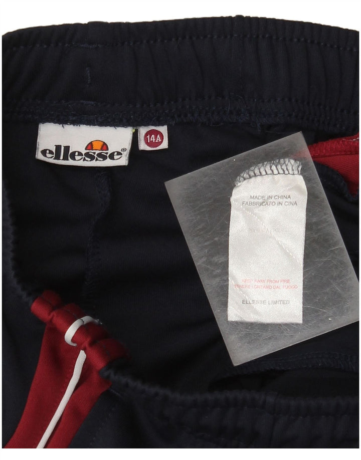 Ellesse Boys Tracksuit Trousers 13-14 Years Navy Blue Colourblock