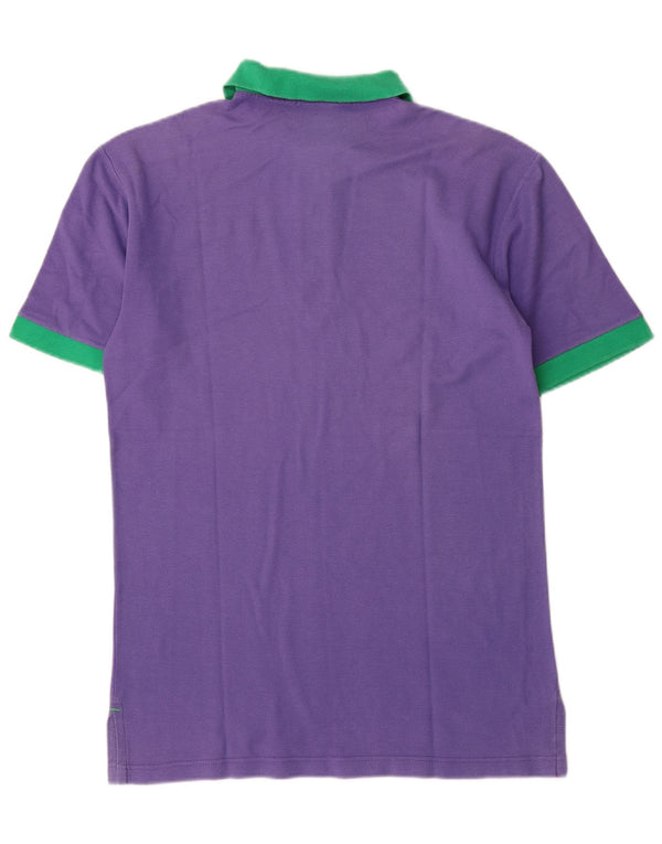 Best Company Mens Tall Polo Shirt Small Purple Colourblock Cotton
