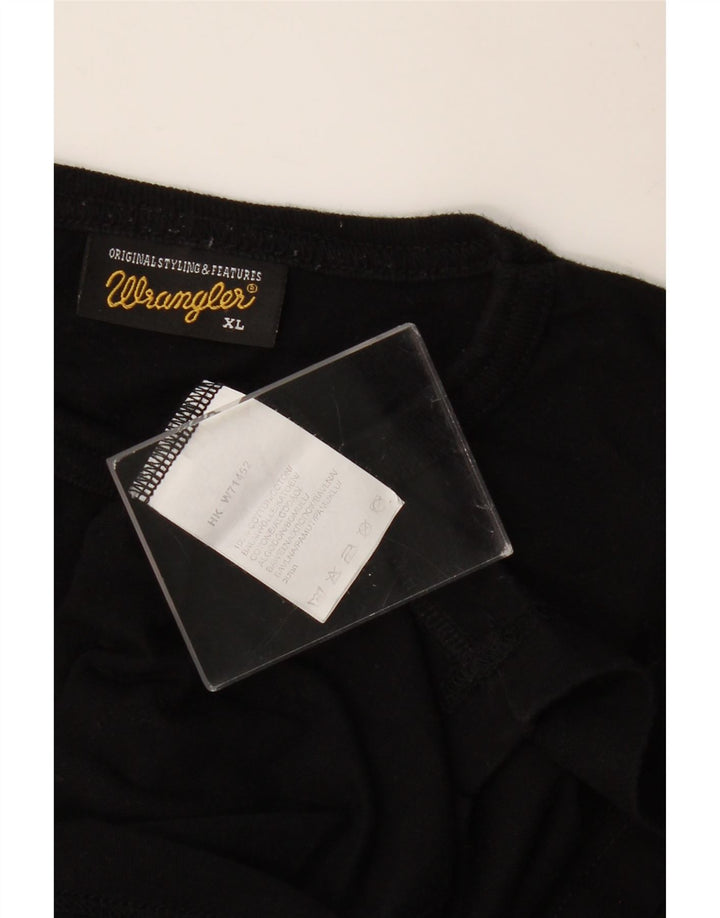 WRANGLER Mens T-Shirt Top XL Black Cotton