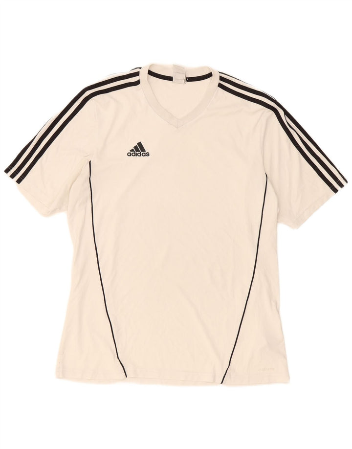 Adidas Mens Climalite T-Shirt Top Large White Polyester