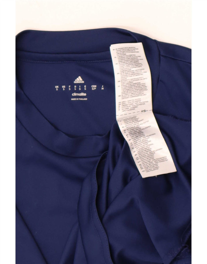 Adidas Mens Climalite T-Shirt Top Small Navy Blue Polyester