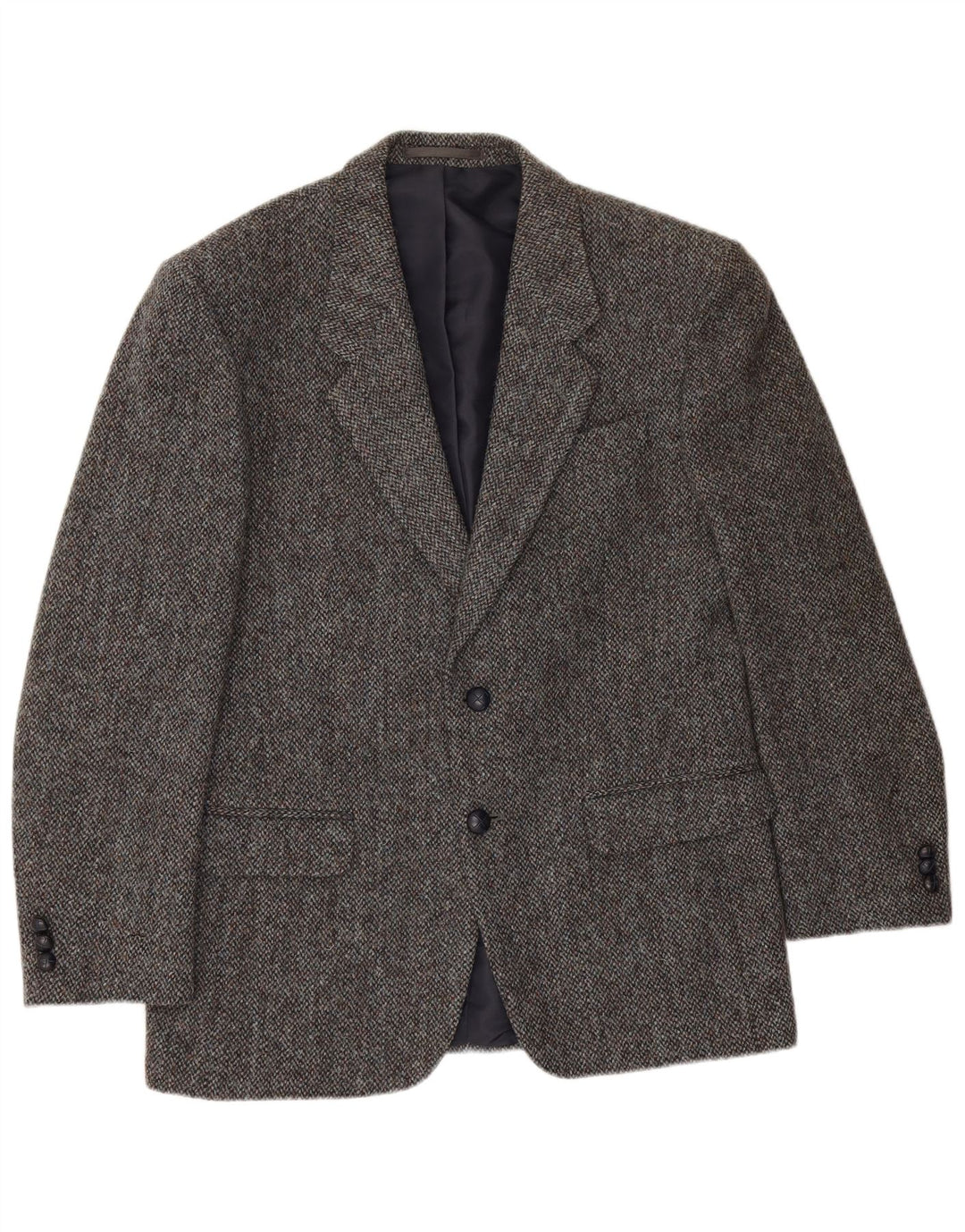 Bhs Mens Harris Tweed Blazer Jacket UK 38 Medium Grey Flecked New Wool