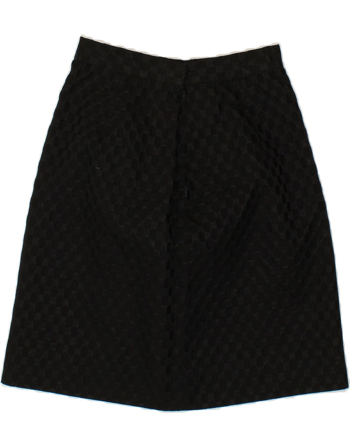 VINTAGE Womens A-Line Skirt  W26 Small  Black Geometric Vintage Vintage and Second-Hand Vintage from Messina Hembry 