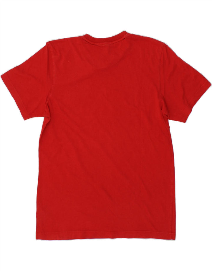 ADIDAS Mens Graphic T-Shirt Top Medium Red Cotton Vintage Adidas and Second-Hand Adidas from Messina Hembry 