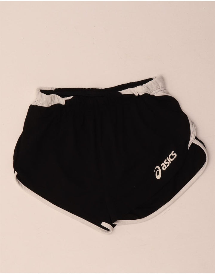 Asics Womens Sport Shorts UK 10 Small  Black Colourblock Polyester