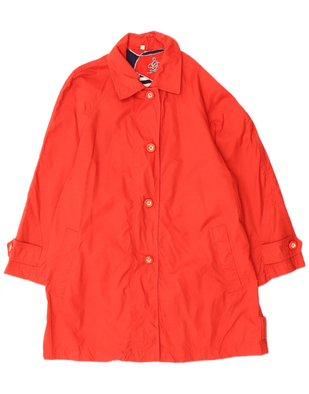 INCOM Womens Overcoat IT 46 Large Red Cotton