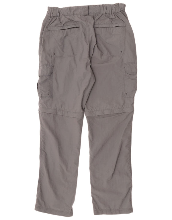 Mountain Warehouse Mens Straight Cargo Trousers W34 L31 Grey Nylon